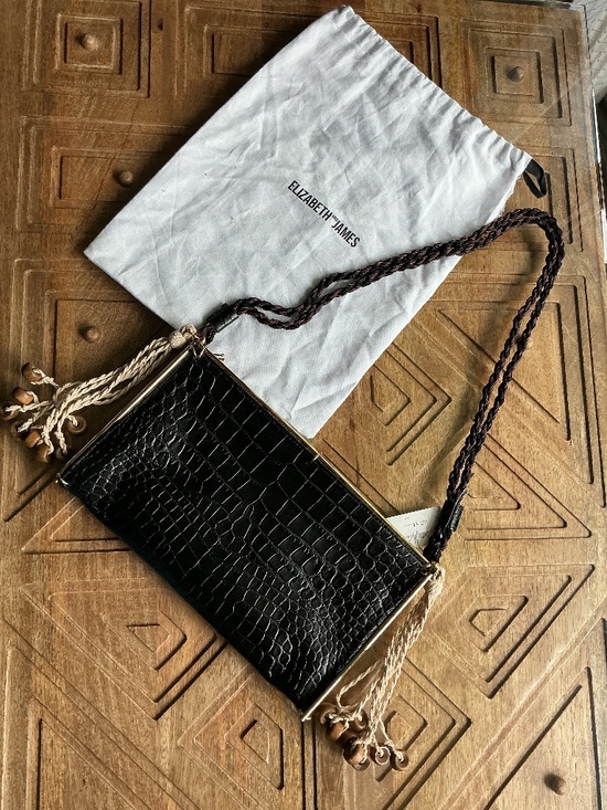 Elizabeth and James Handbags - Elizabeth and James, crocodile embossed leather clutch